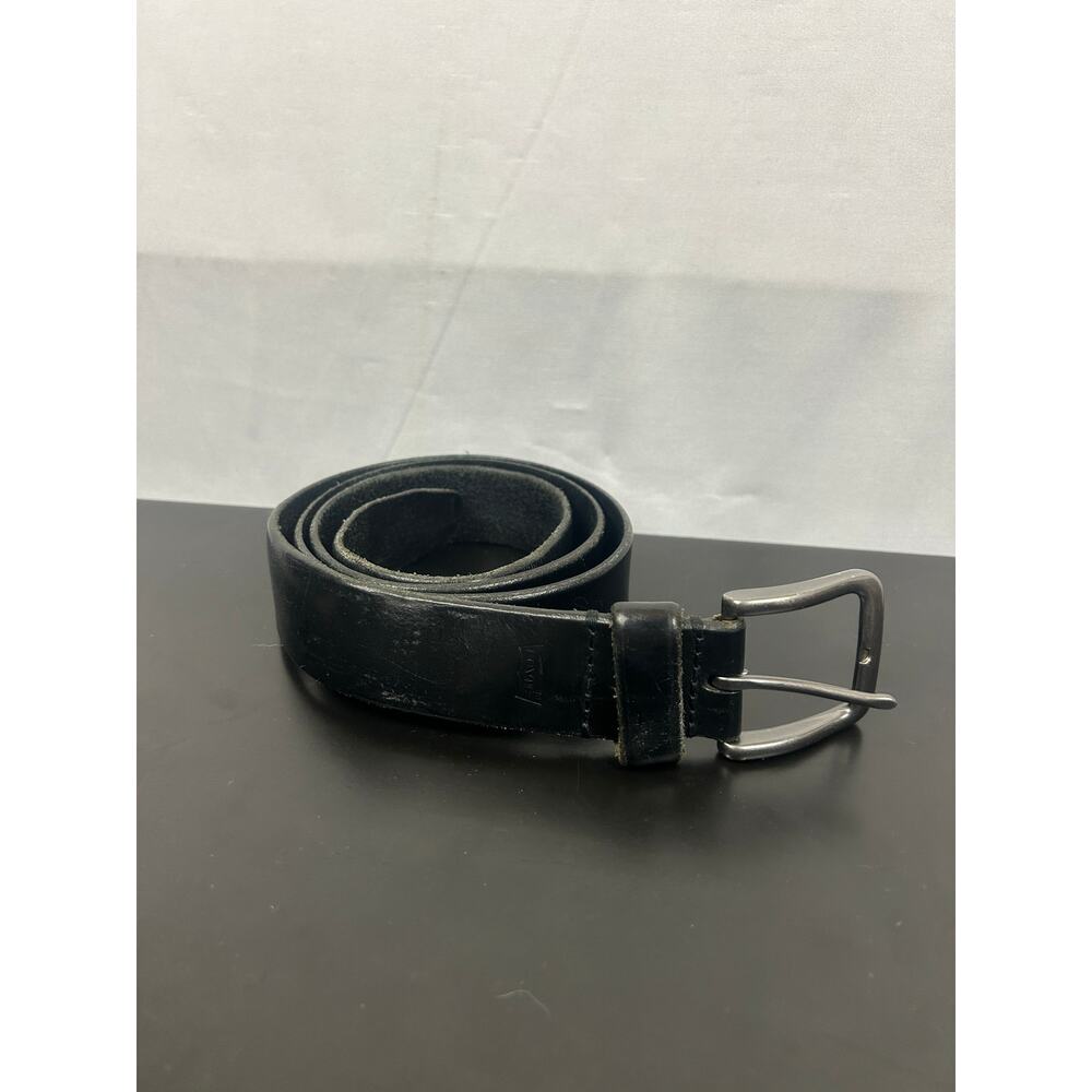 Levi's Black Leather Belt 1.5" Wide Size 38 (Holes measure 40"-44")